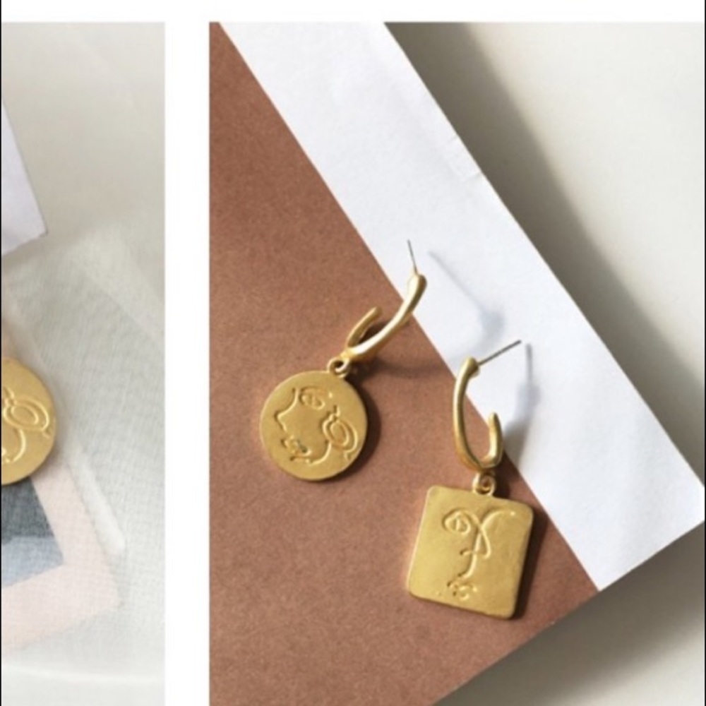 💙Art Face Charm Earrings - Picture 8 of 8